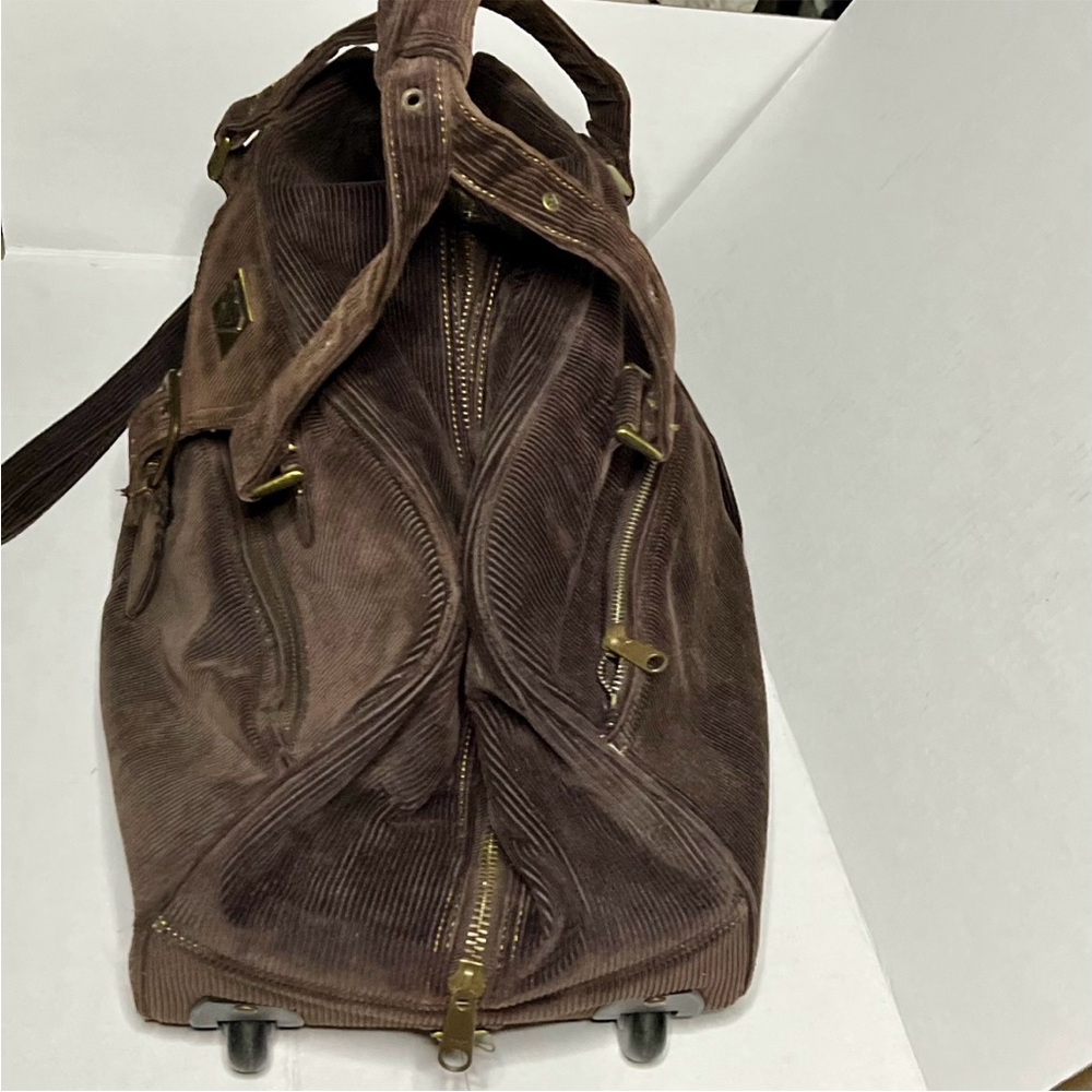 ROXY Vintage Corduroy Travel Bag On Wheels - Picture 3 of 12
